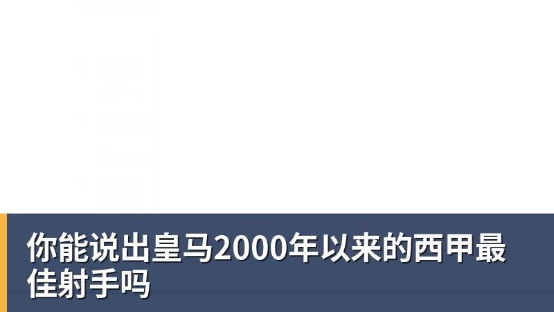米兰体育你能说出皇马2000年以来的西甲最佳射手吗
